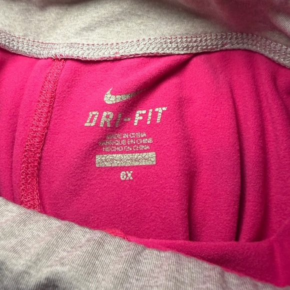 Nike Dri Fit Flare Leggings Pink Girls Size 6x. Inseam 21in, waist 20in - Picture 5 of 5